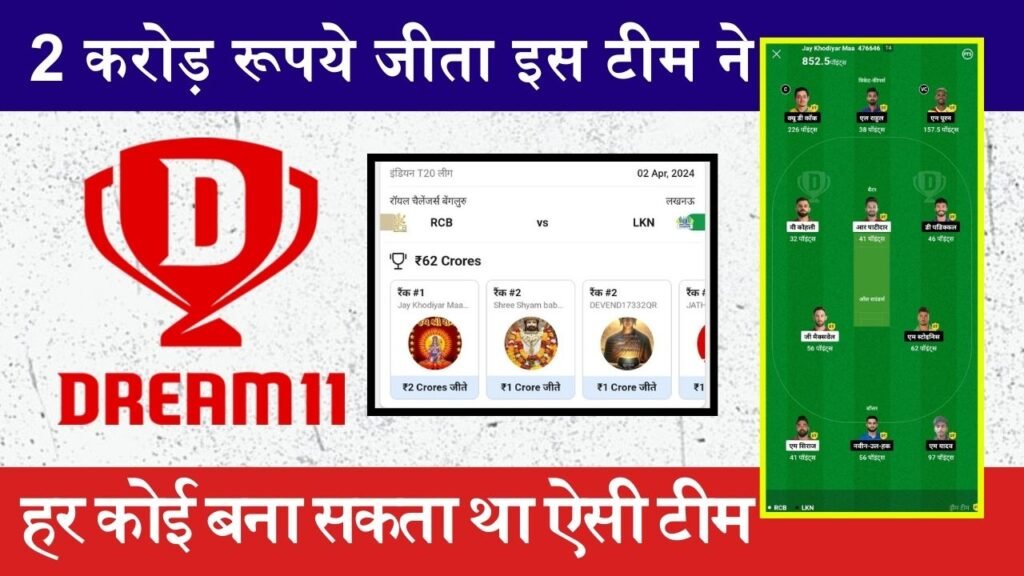 2 Crore Wining Team: Dream 11 पर इस बन्दे की टीम ने जीता 2 करोड़ का फर्स्ट प्राइस, हर कोई बना सकता था ऐसी टीम